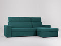 Kampinė sofa-lova ATLANTICA R - jūros bangos(et85), riešutmedžio