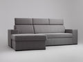 Kampinė sofa-lova ATLANTICA L - plieninis(et91), riešutas