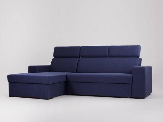 Kampinė sofa-lova ATLANTICA L - rašalas(et80), riešutas