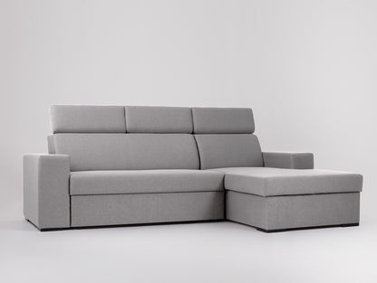 Kampinė sofa-lova ATLANTICA R - plieno(et91), riešutmedžio