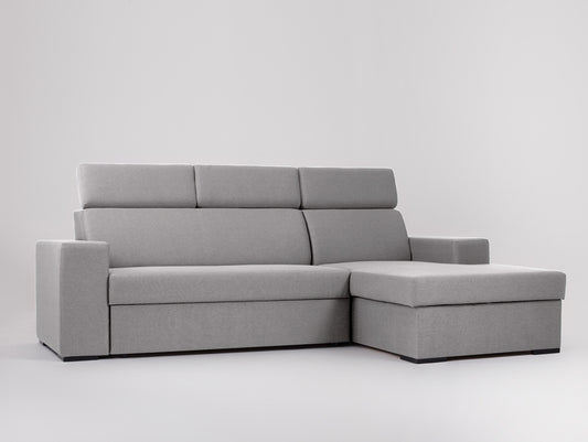 Kampinė sofa-lova ATLANTICA R - plieno(et91), riešutmedžio