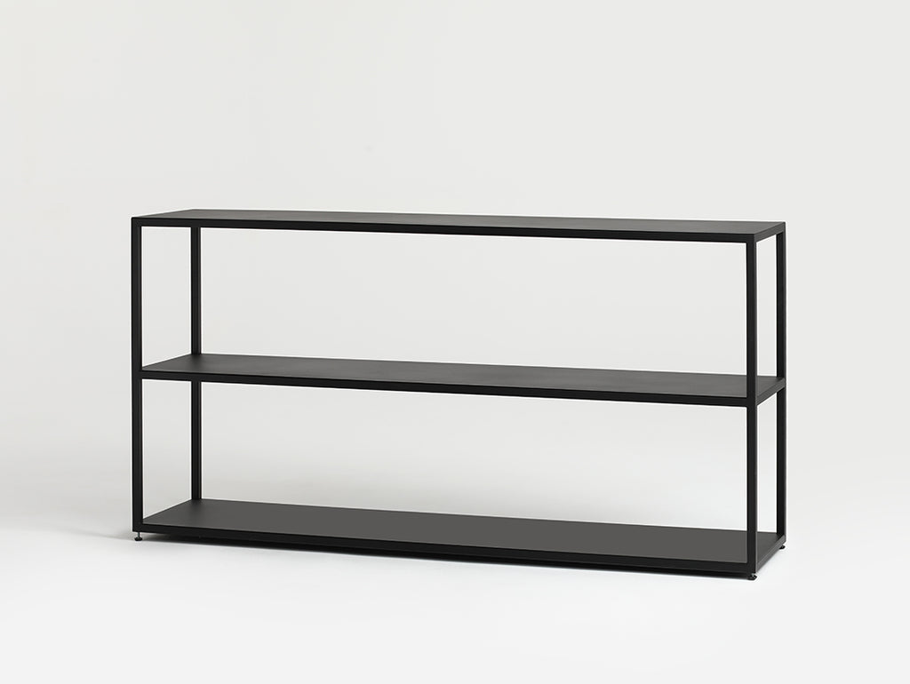 Knygų lentyna HYLLER METAL 150x75 - juoda
