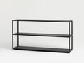 Knygų lentyna HYLLER METAL 150x75 - juoda