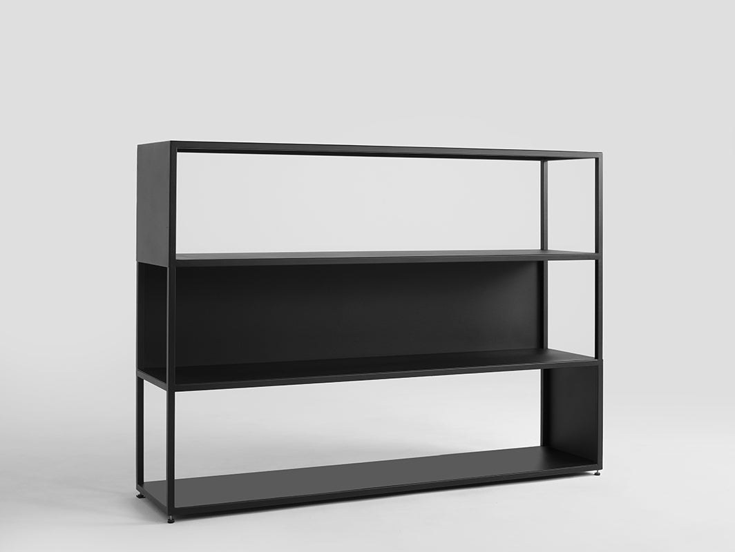 Knygų lentyna HYLLER SIDE METAL 150x110 - juoda