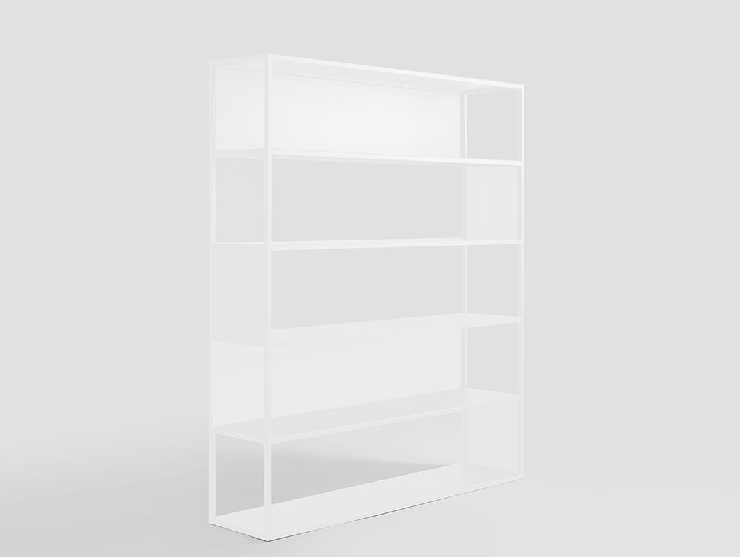 Knygų lentyna HYLLER SIDE METAL 150x180 - balta