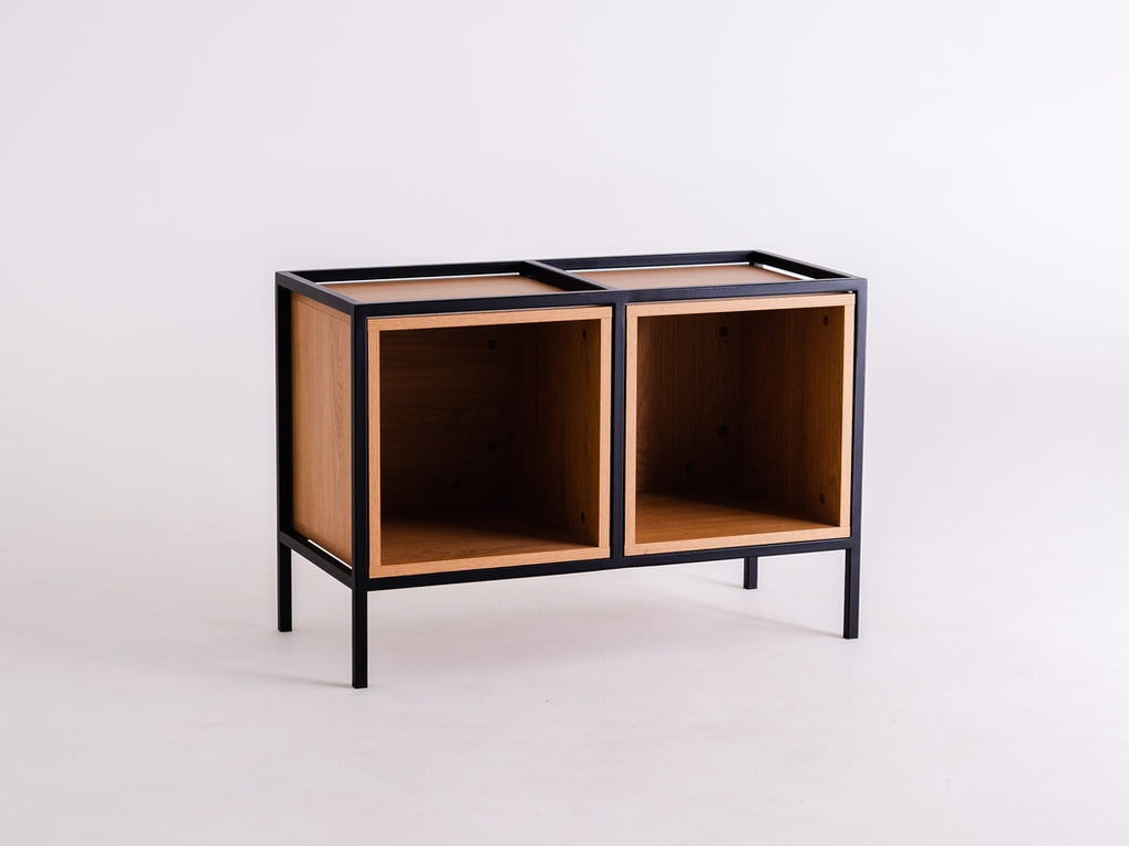 Rack SPINTELĖ 2R1 BOX x2 - juoda