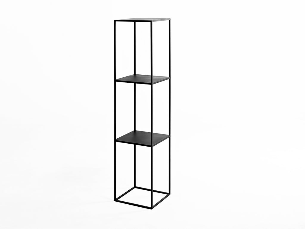 Knygų lentyna TENSIO PILLAR 3F 140x30 - juoda