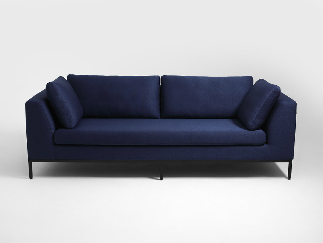 Trivietė sofa-lova AMBIENT - rašalas(et80), juoda