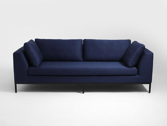 Trivietė sofa-lova AMBIENT - rašalas(et80), juoda