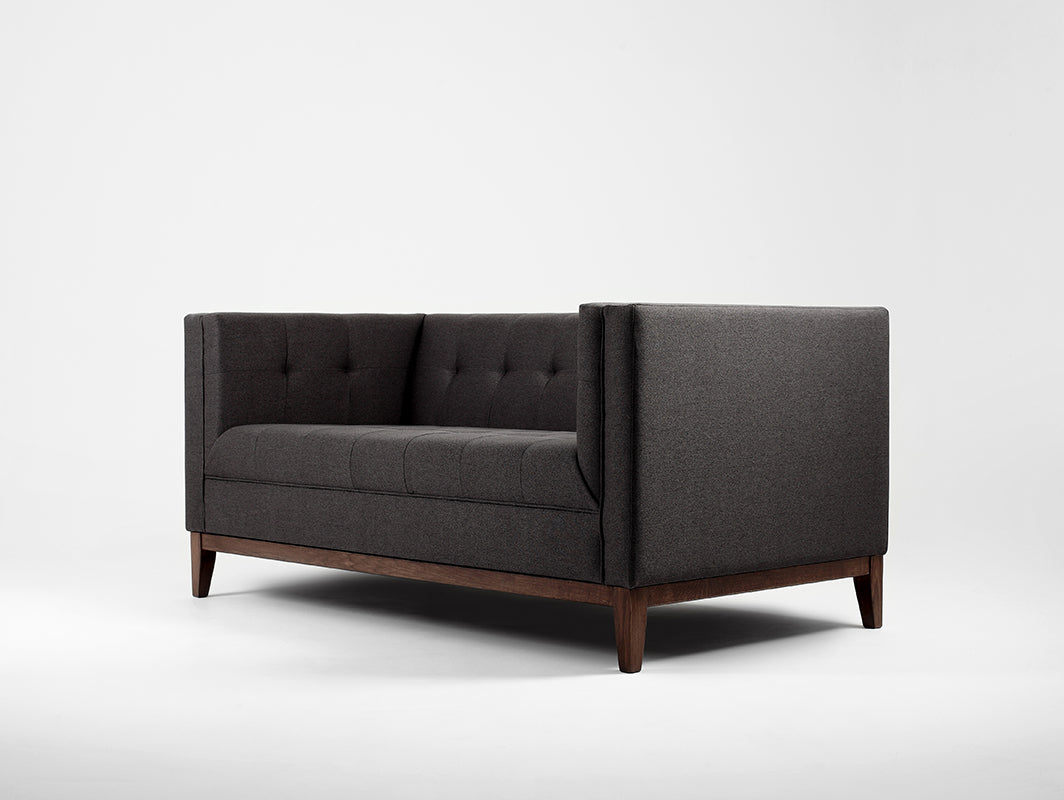 Dvivietė sofa by-TOM - anglis(et95), riešutas