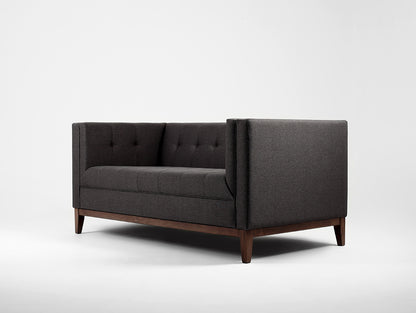 Dvivietė sofa by-TOM - anglis(et95), riešutas