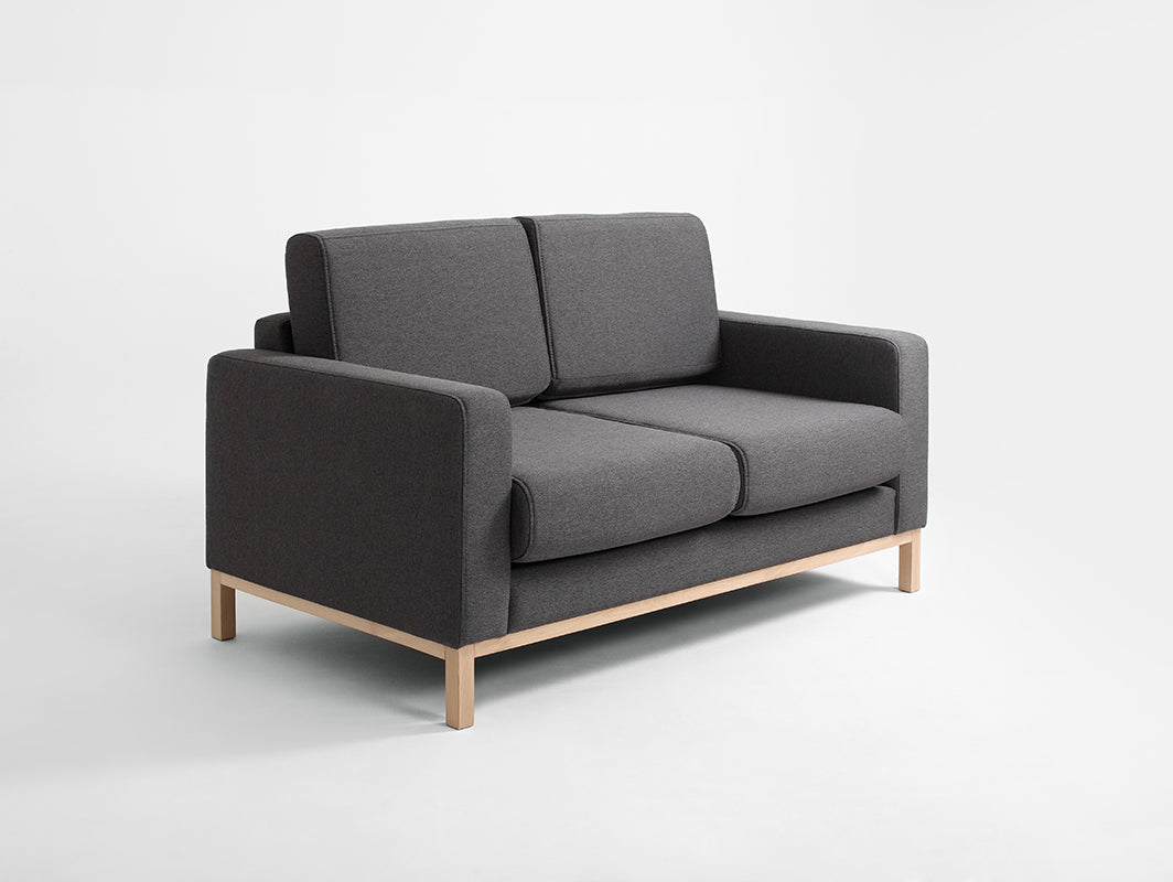Dvivietė sofa-lova SCANDIC - anglies(et95), natūrali