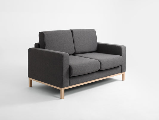 Dvivietė sofa-lova SCANDIC - anglies(et95), natūrali