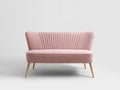 Dvivietė sofa HARRY - rožinė meringue(ol08), natūrali