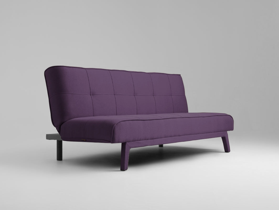 Dvivietė sofa-lova MODES - slyva(1309), juoda