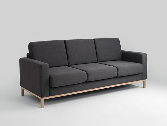 Trivietė sofa SCANDIC - anglis(et95), natūrali