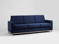 Trivietė sofa-lova SCANDIC - rašalas(et80), natūralus