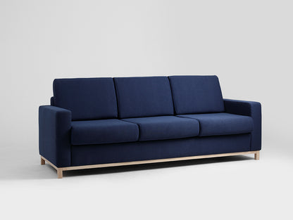 Trivietė sofa-lova SCANDIC - rašalas(et80), natūralus