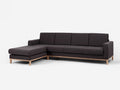 Kampinė sofa su šezlongu 3 vietų SCANDIC L - anglies(et95), natūrali