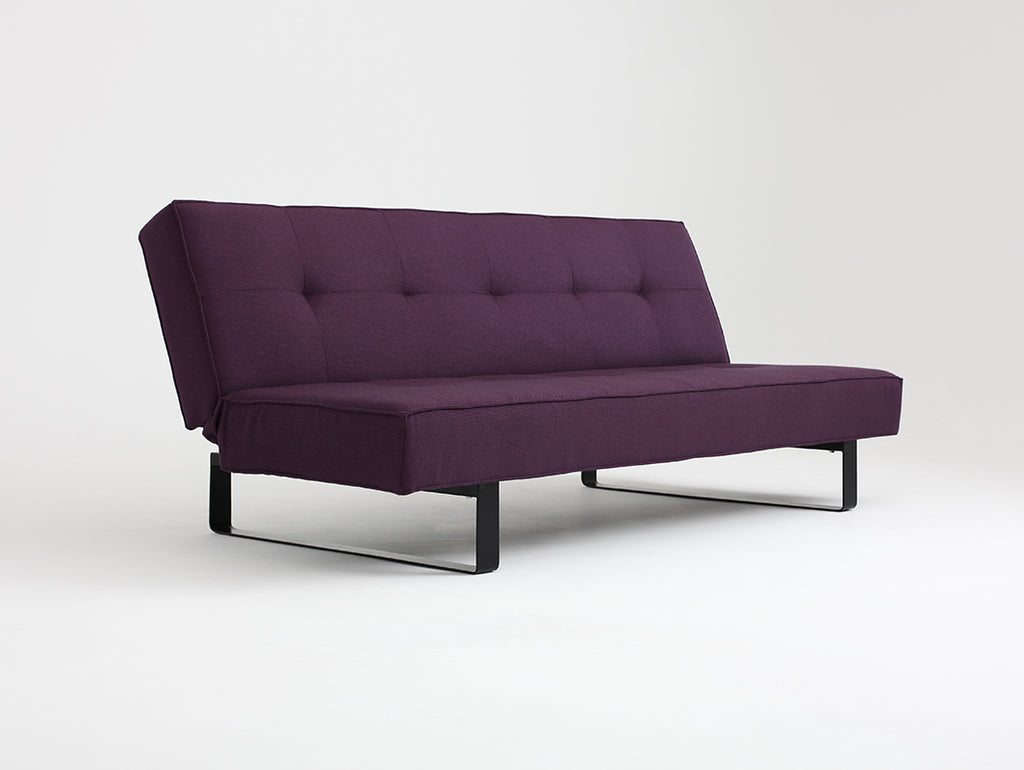 Dvivietė sofa-lova SLEEK - plum(1309), juoda