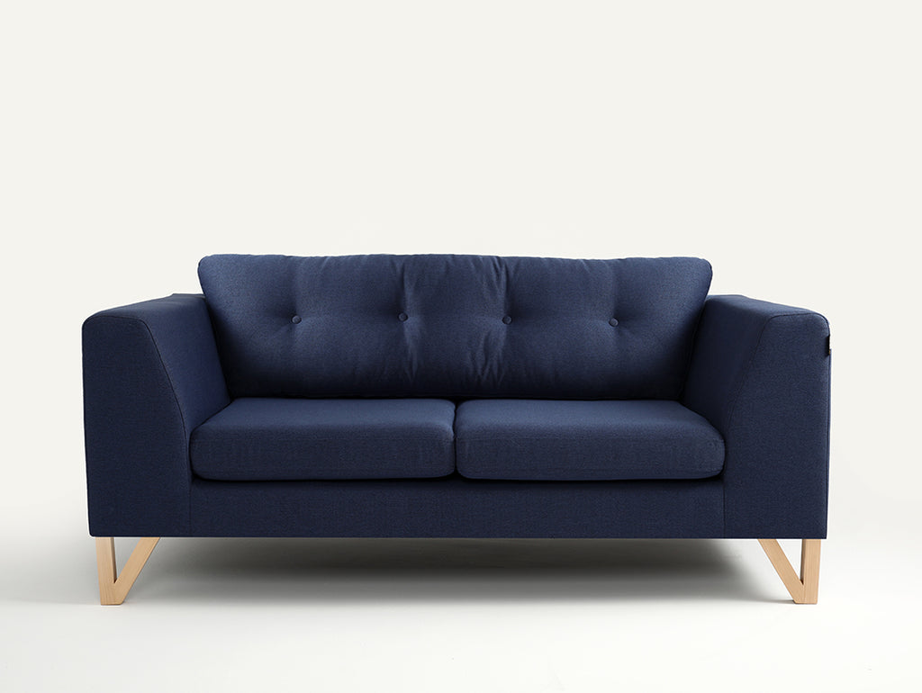 Dvivietė sofa-lova WILLY - rašalas(et80), natūralus