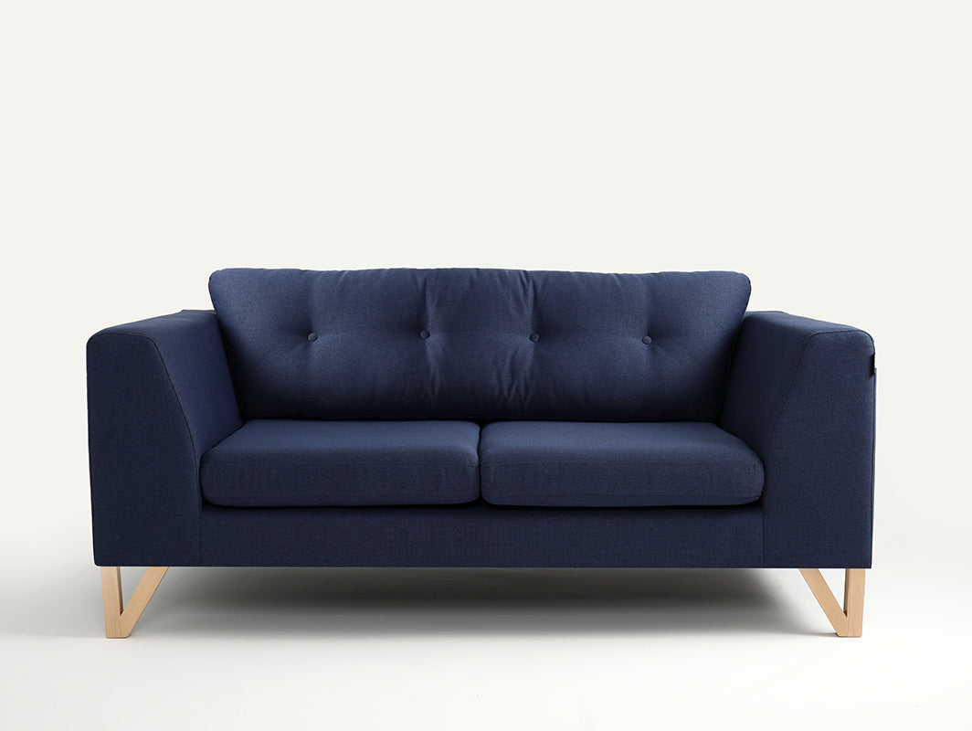 Dvivietė sofa-lova WILLY - rašalas(et80), natūralus
