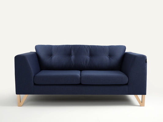 Dvivietė sofa-lova WILLY - rašalas(et80), natūralus