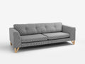 Trivietė sofa WILLY - tamsi pepita(ke700), natūrali