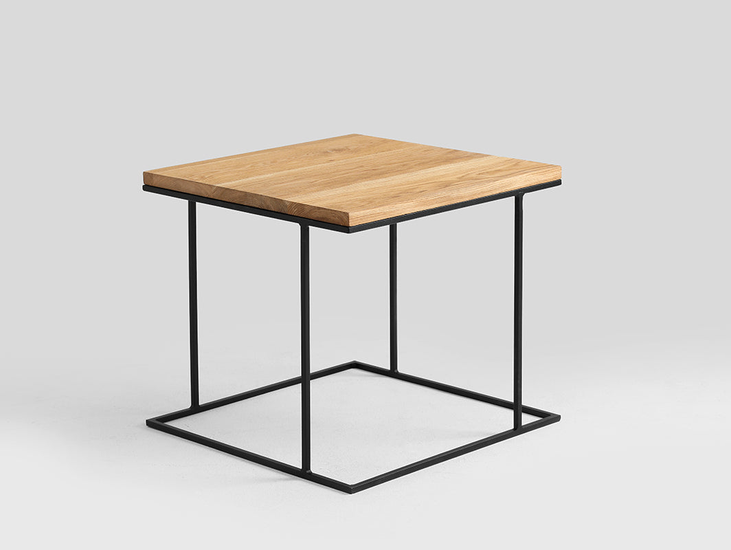 Kavos staliukas WALT SOLID WOOD 50 - ąžuolas, juodas