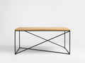 Kavos staliukas MEMO SOLID WOOD 100x60 - ąžuolas, juodas
