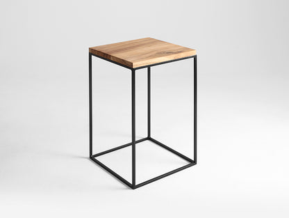 Šoninis staliukas TENSIO SOLID WOOD 30 - ąžuolas, juodas