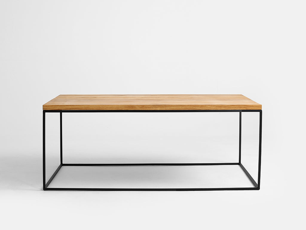 Kavos staliukas TENSIO SOLID WOOD 100x60 - ąžuolas, juodas