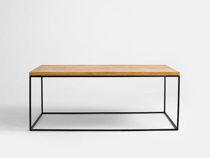 Kavos staliukas TENSIO SOLID WOOD 100x60 - ąžuolas, juodas