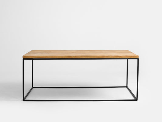 Kavos staliukas TENSIO SOLID WOOD 100x60 - ąžuolas, juodas