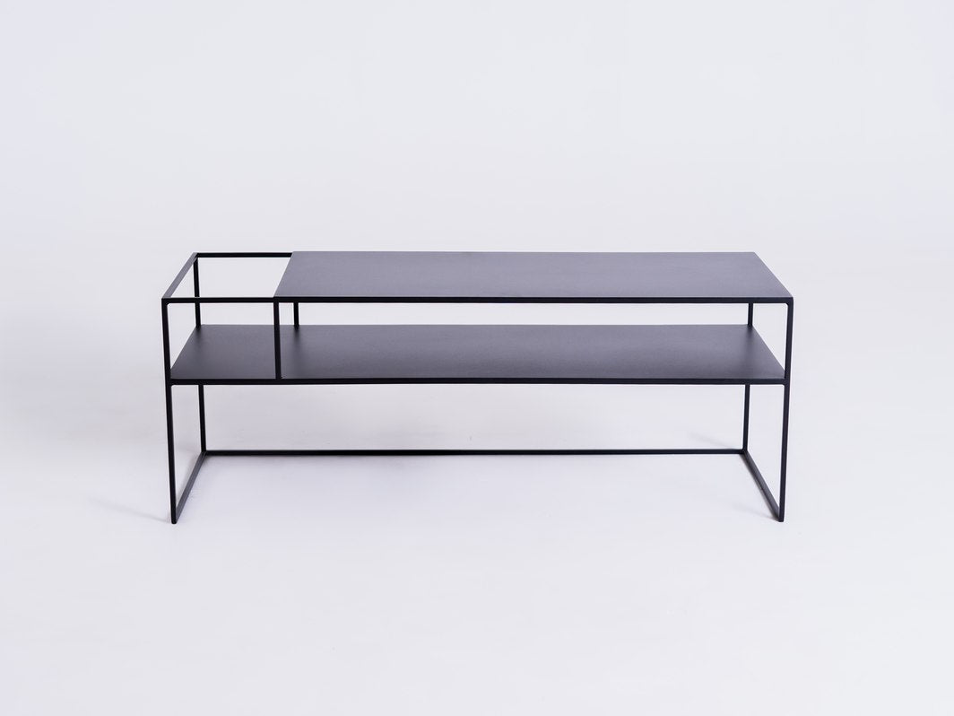 RTV Stalas SENSO FLOWER METAL 120x45 L - juodas
