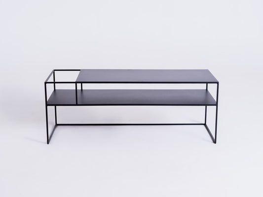 RTV Stalas SENSO FLOWER METAL 120x45 L - juodas
