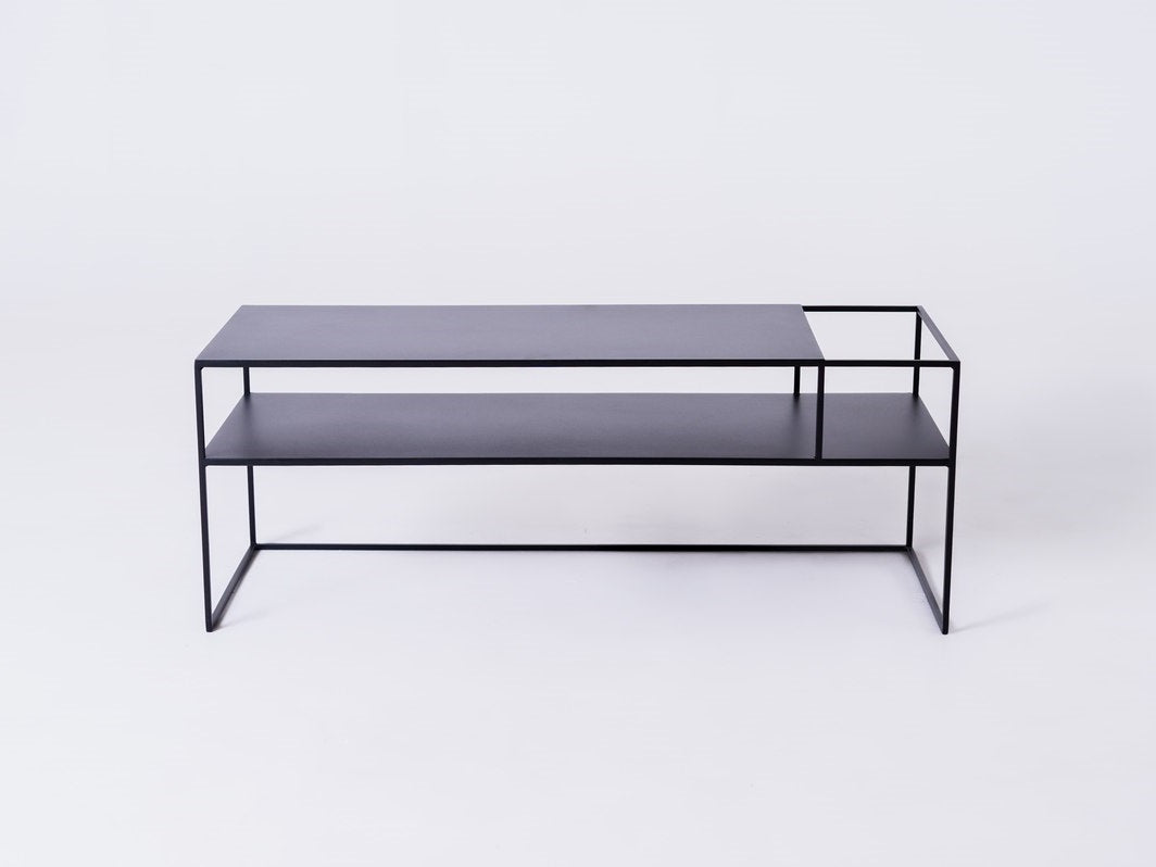 RTV Stalas SENSO FLOWER METAL 120x45 P - juodas