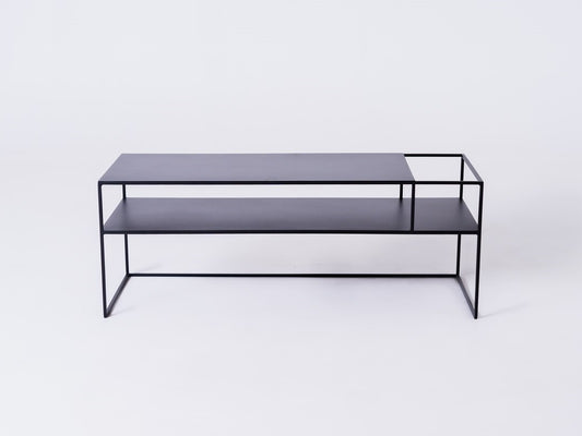 RTV Stalas SENSO FLOWER METAL 120x45 P - juodas