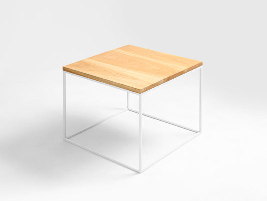 Kavos staliukas TENSIO SOLID WOOD 50 - ąžuolas, baltas