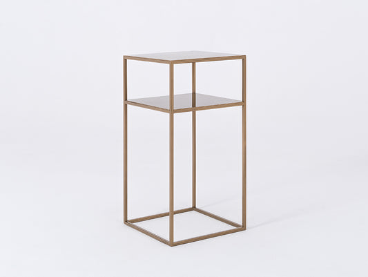 Šoninis staliukas TENSIO 2 FLOORS METAL 30 - auksinis