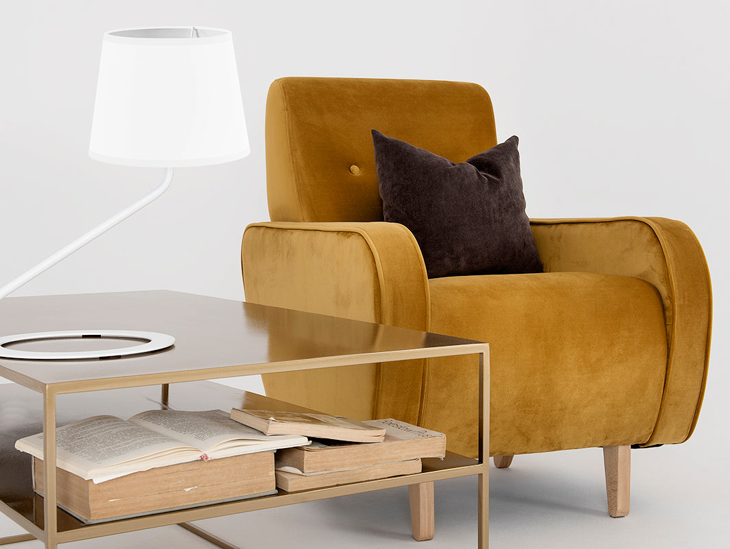 Stalinis šviestuvas SHADE TABLE - baltas abažūras, baltas