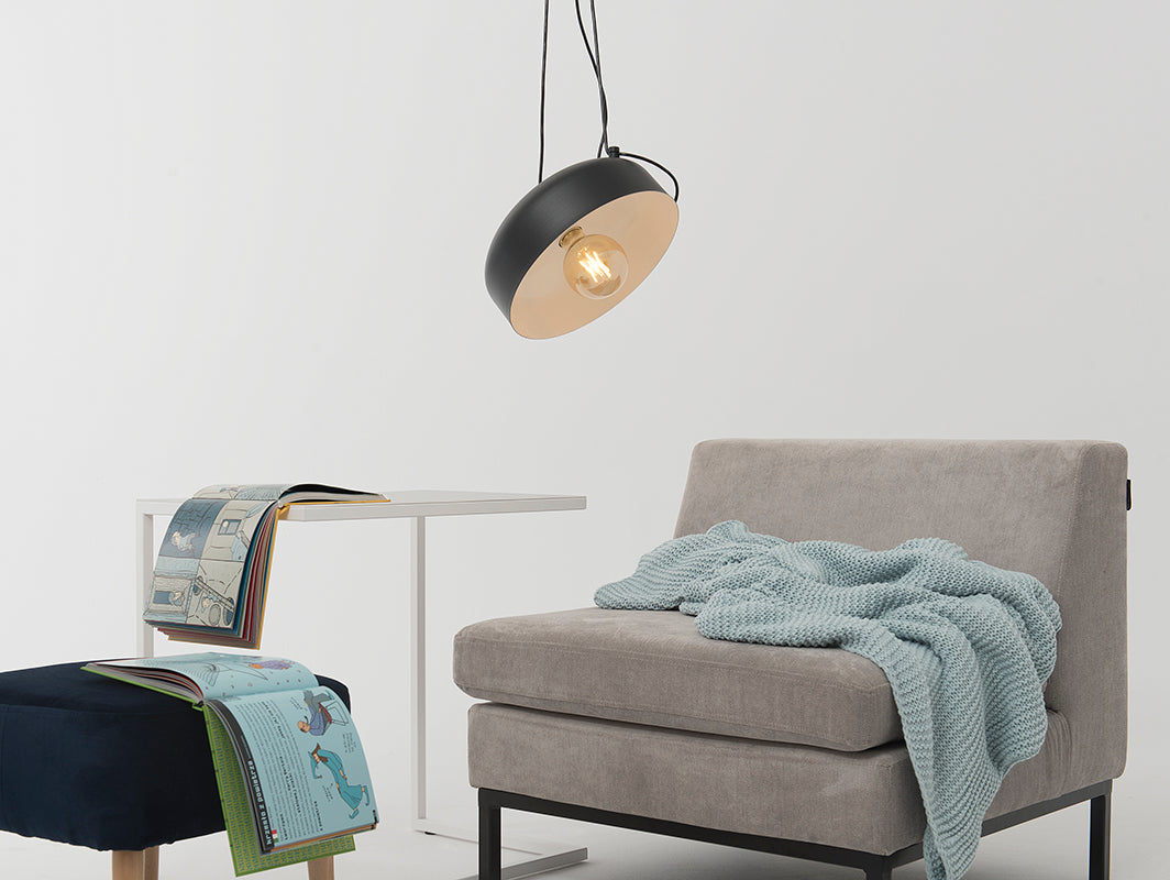 Pakabinamas šviestuvas POPO FLAT L 1 - juodas
