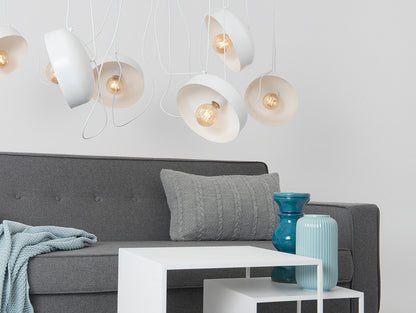 Pakabinamas šviestuvas POPO FLAT L 6 - baltas