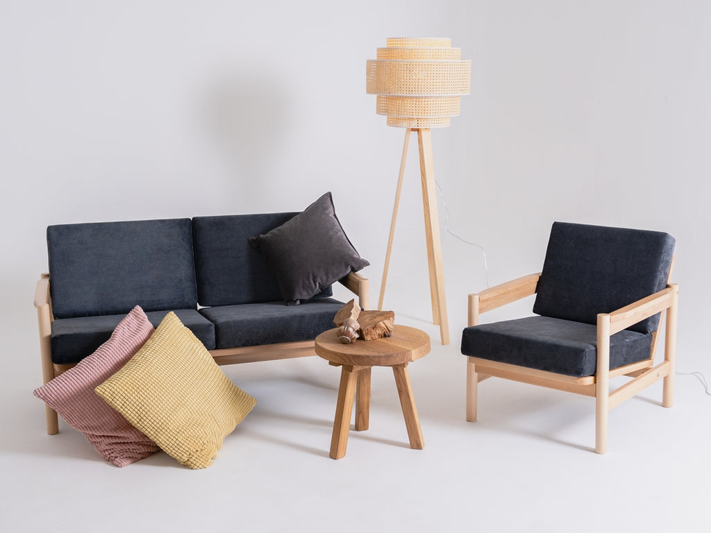 Dvivietė sofa CARL - žvaigždėta naktis(mt16), natūrali