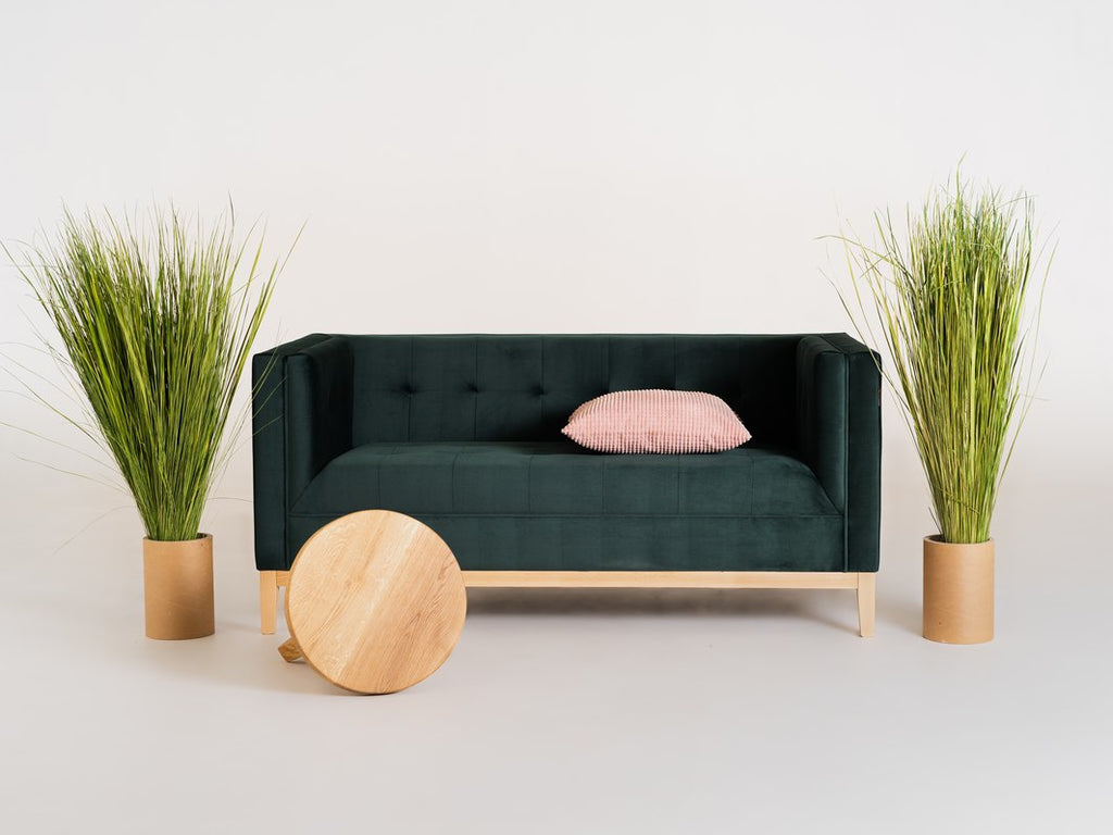 Dvivietė sofa by-TOM - avokadas (rv38), natūralus