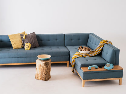 Kampinė sofa by-TOM SHELF R - topazas (ml73), natūralus
