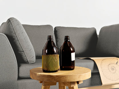 Dvivietė sofa AMBIENT WOOD - kvarcas (ml84), natūralus