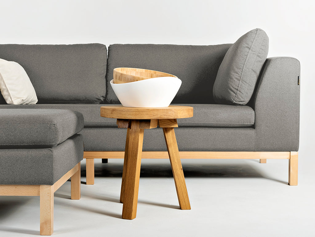 Trivietė sofa-lova AMBIENT WOOD - kvarcas (ml84), natūralus