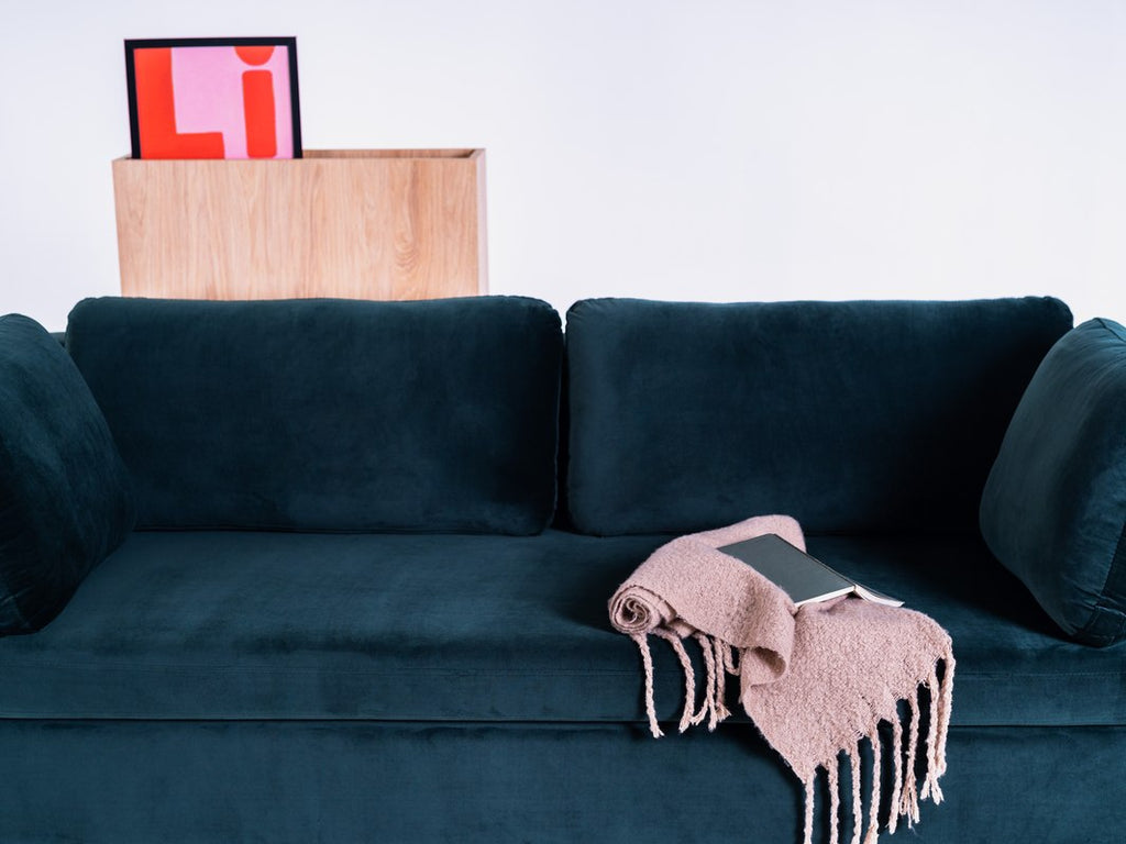 Trivietė sofa-lova AMBIENT - avokadas(rv38), natūralus