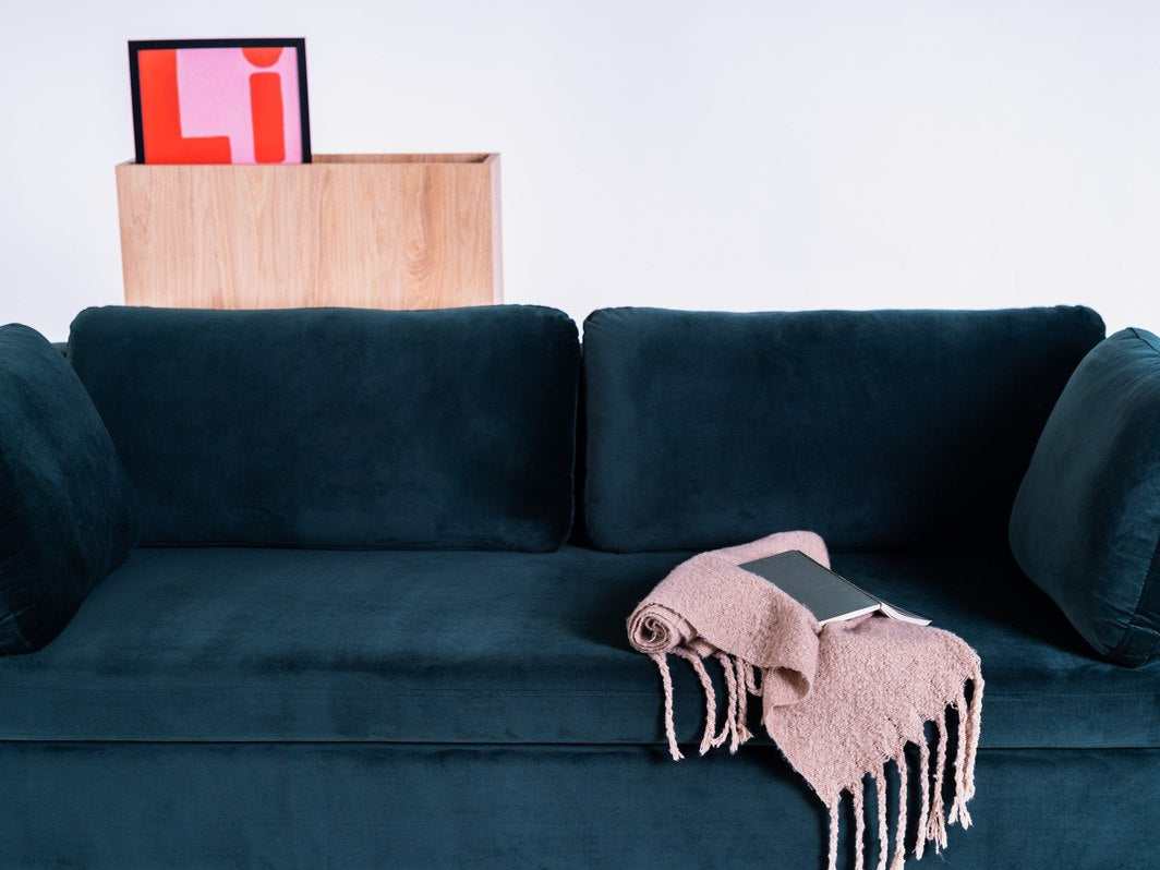 Trivietė sofa-lova AMBIENT - avokadas(rv38), natūralus